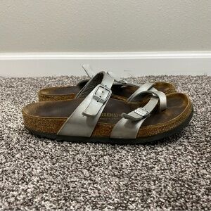Birkenstock Mayari Silver Slip on Sandal Women’s Size 40 or US 9-9.5